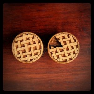 Apple pie natural wood ear plugs gauges 1" 25mm